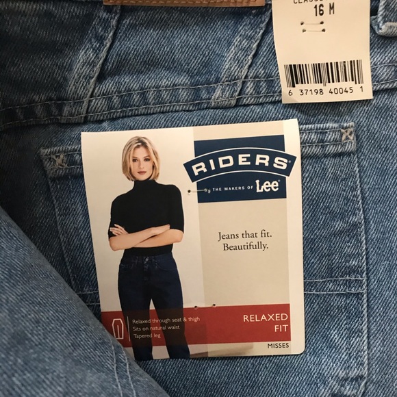 NWT Riders Denim Straight Leg Mom Jeans, Sz 16 - Picture 3 of 4